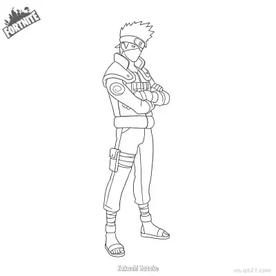 Free printable Kakashi Hatake 02 Coloring Page - Free PDF Printable Fortnite Coloring Sheets coloring page